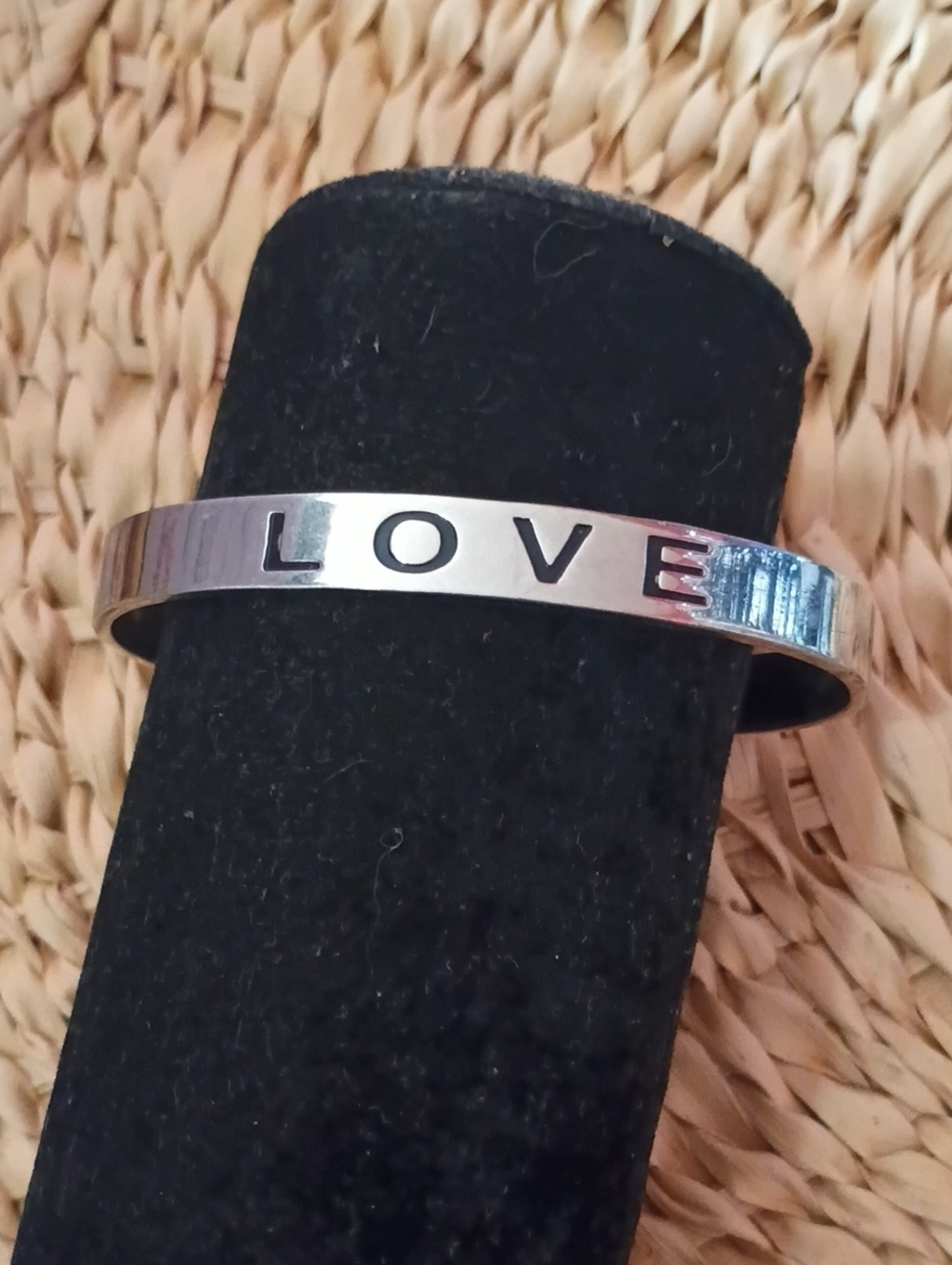 Faux silver LOVE bracelet
